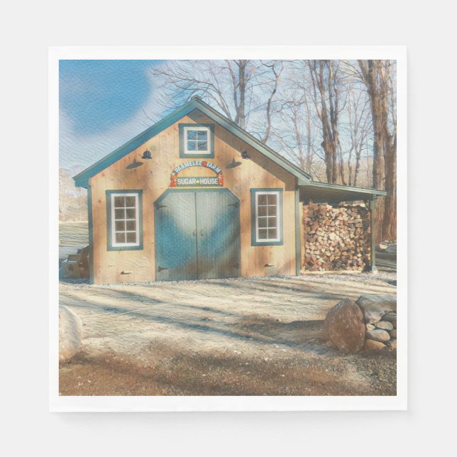 Gammal fashioned Mapele Sugar Shack Pappersservett (Framsidan)