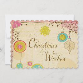 Gammal fashioned Typography-Helgdag Julkort