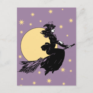 Gammal fashoned Witch Vykort