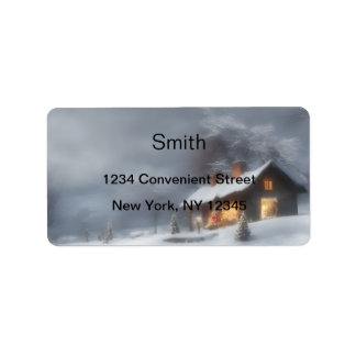 Gammal, fastiserad adressetikett för julretur