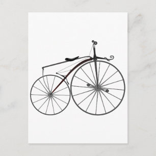 Gammal-fastiserad "Boneshaker"-cykel Vykort