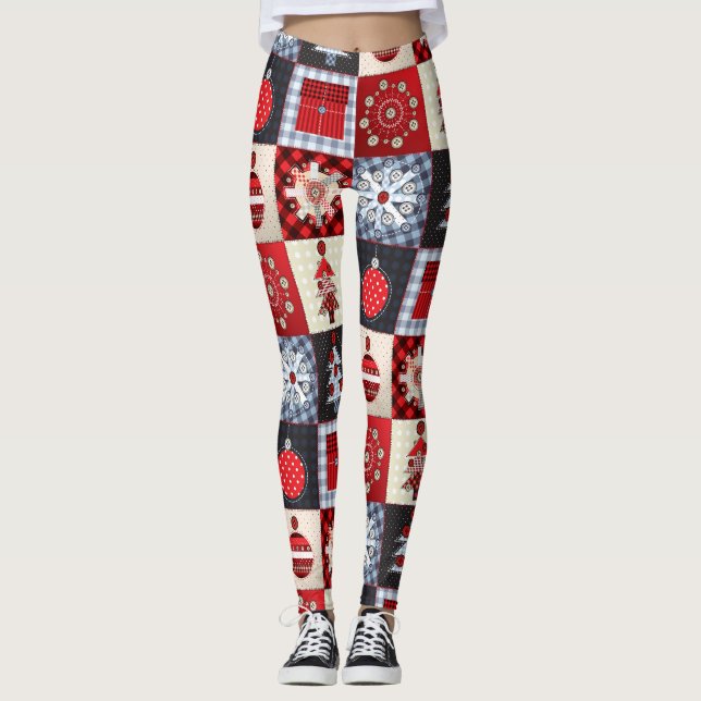 Gammal, fastiserad julklapp leggings (Framsida)
