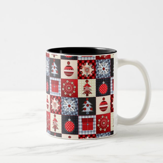 Gammal, fastiserad julklapp Två-Tonad mugg (Höger)