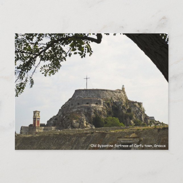 Gammal fästning på Korfu Vykort (Framsida)