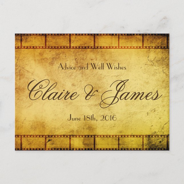 Gammal filmvisning Bröllop Advice Rådkort (Framsida)