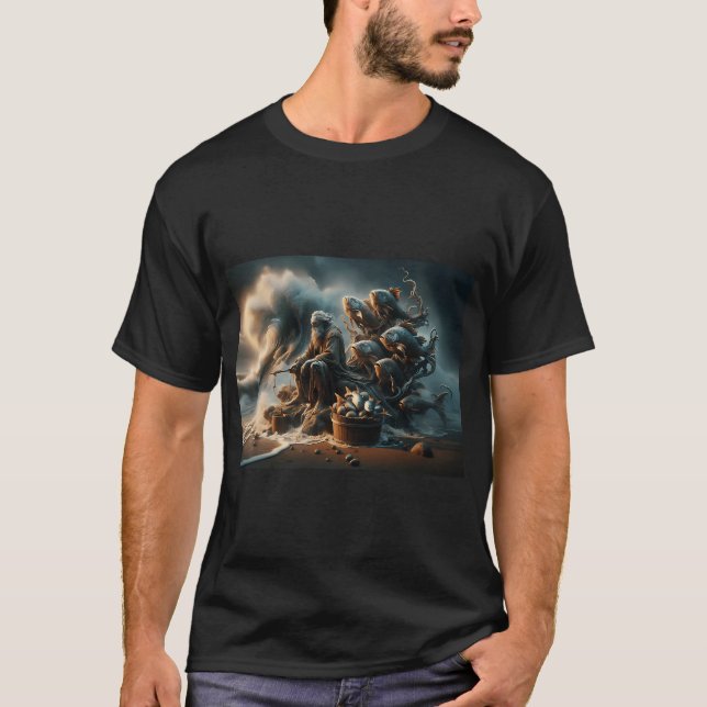 Gammal Fiskare T Shirt (Framsida)