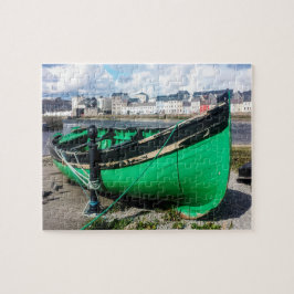 Gammal fiskebåt Galway Irland. Pussel