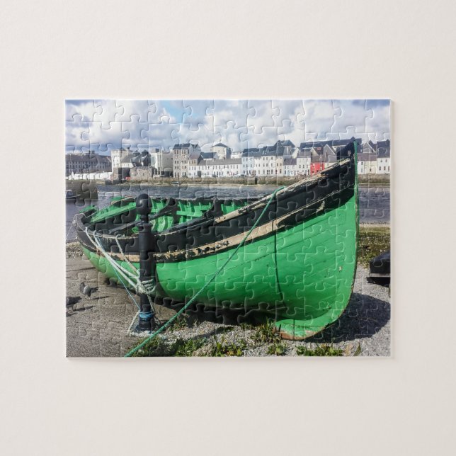 Gammal fiskebåt Galway Irland. Pussel (Horisontell)
