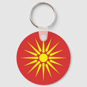 gammal flagga för macedonia land nyckelring