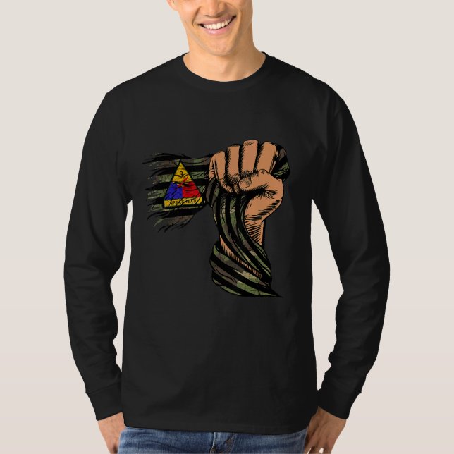 Gammal Flagga, tredje Flagga med beväpnad division T Shirt (Framsida)