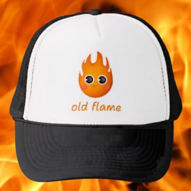 Gammal Flamma Trucker Hatt – Sött Skämtsam Flamma  Keps (Skapare uppladdad)