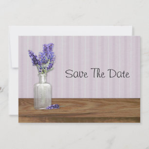 Gammal Flaska i Lavender Spara datumet