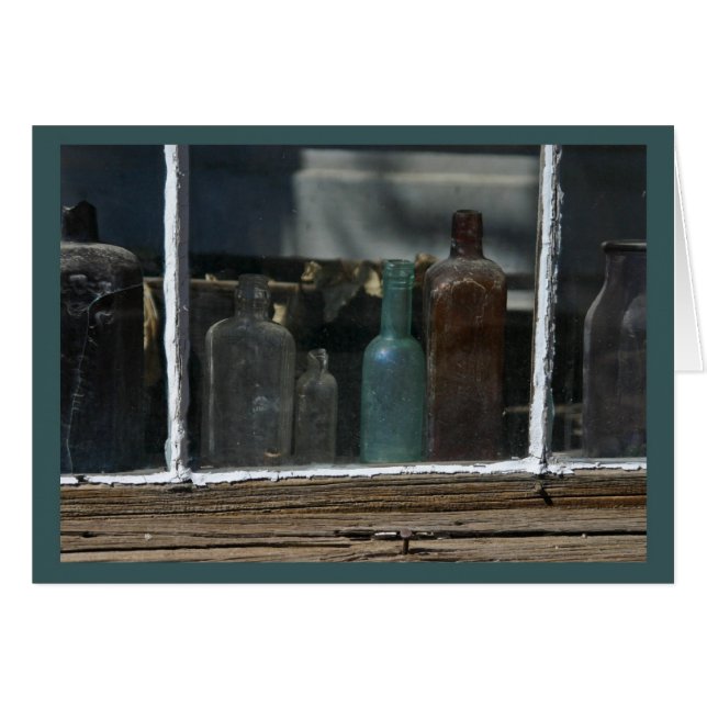 Gammal Flaskor, bodie CA - kort (Framsidan Horizontal)