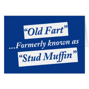 Gammal förr bekant fis som dubbar muffin hälsningskort