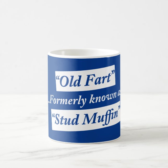 Gammal förr bekant fis som dubbar muffin kaffemugg (Center)