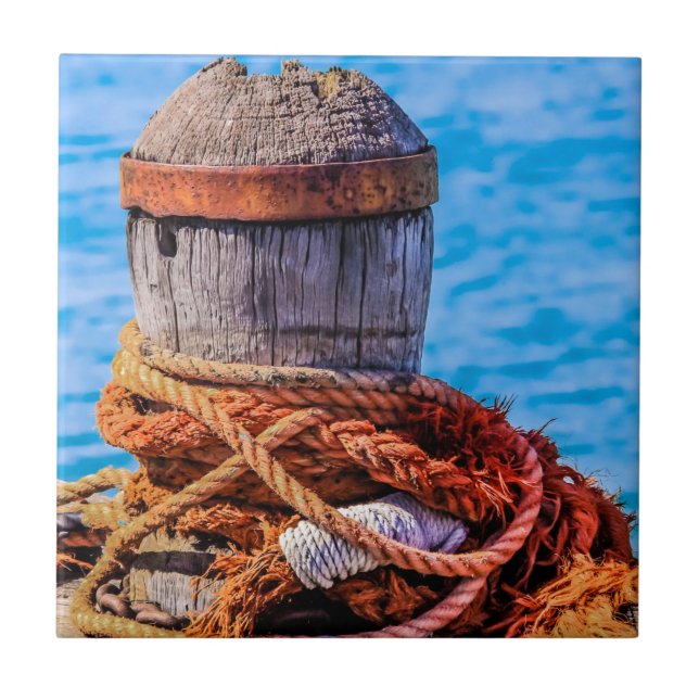 Gammal förtöjningsnämnd kakelplatta (Framsidan)