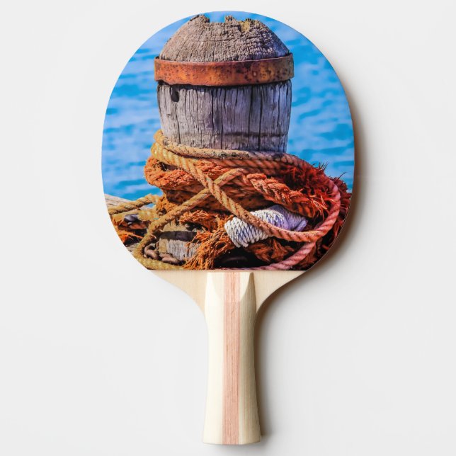 Gammal förtöjningsnämnd pingisracket (Baksidan)