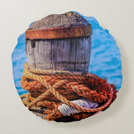 Gammal förtöjningsnämnd rund kudde