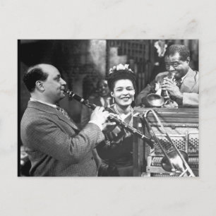 Gammal Fransk Quarter Jazz Music Vykort