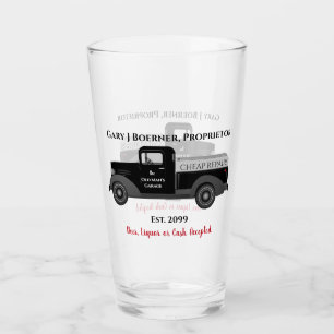 Gammal Garage Pint Beer Soda Glass Glaskopp