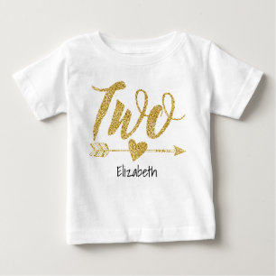 Gammal Glitter-Tryck för Two Two-år personlig Tee Shirt