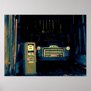 Gammal GMC-lantbruklastbil som jag fotograferade Poster