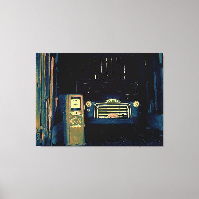 Gammal GMC Lastbil Canvastryck (Framsida)