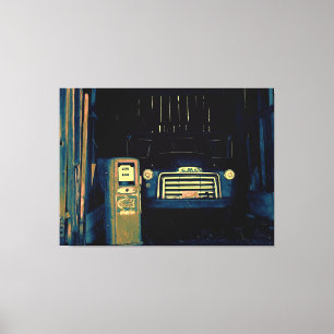 Gammal GMC Lastbil Canvastryck