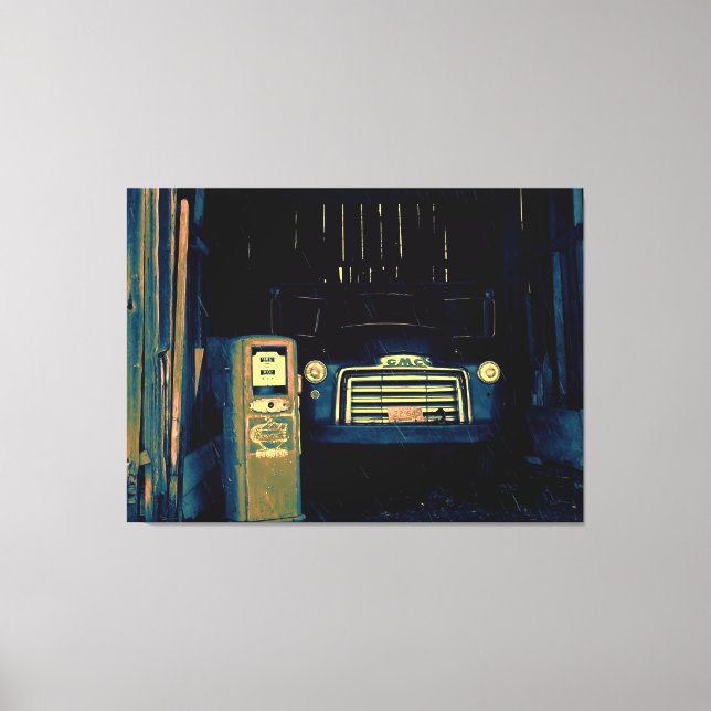 Gammal GMC Lastbil Canvastryck (Framsida)