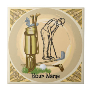 Gammal golf-Klubb Kakelplatta