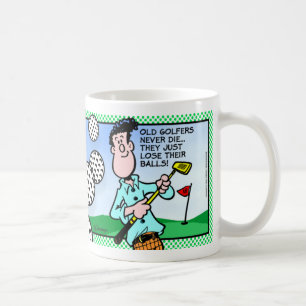 Gammal golfare kaffemugg
