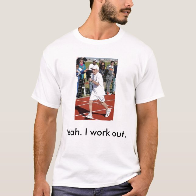 gammal-grabb-spring 37435, Yeah. Jag fungerar ut Tee Shirt (Framsida)