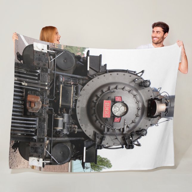 Gammal Grand Canyon Järnvägsånglok Fleecefilt (På plats)