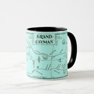 Gammal Grand Cayman Kartmugg Mugg