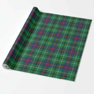 Gammal Grönt Klassiskt kontrollerad Tartan Presentpapper