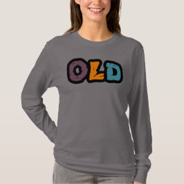 Gammal grundläggande långärmad t-shirt för kvinnor