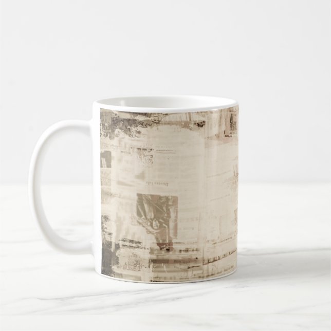 Gammal grungy papper struktur-bakgrund. kaffemugg (Vänster)