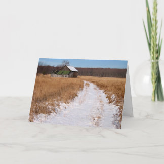 Gammal grupp i vinter helgkort