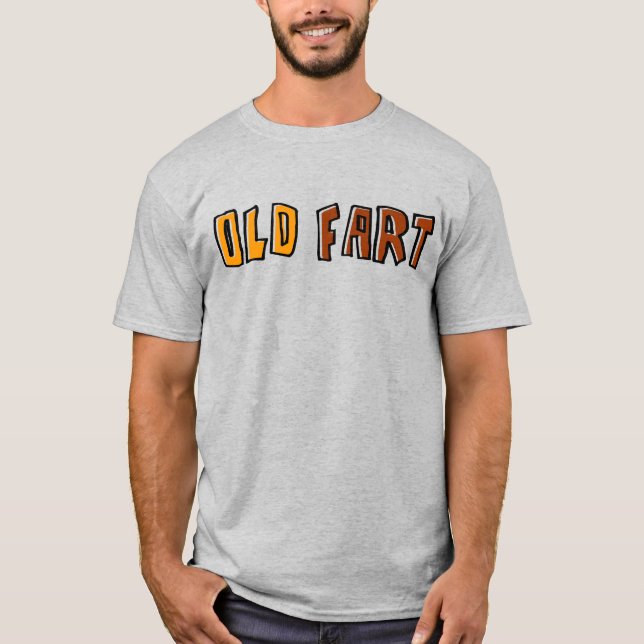 Gammal gubbe basic t-shirt för män (Framsida)