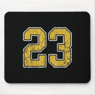 Gammal Guld Black White Sports Number 23 Jersey Un Musmatta