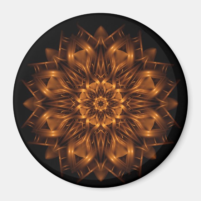 Gammal Guld-kopparmedalj, rundmagnet Magnet (Framsidan)