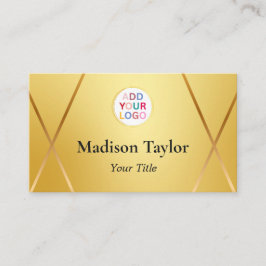 Gammal Guld QR-kodmall och Logotyp för visitkort