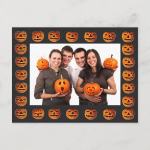 Gammal Halloween Jack o' Lantern Ram Vykort
