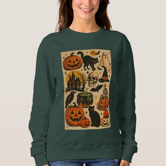 Gammal Halloween  T Shirt (Framsida)