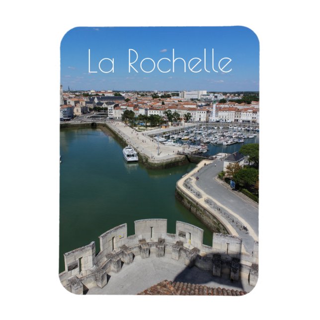 Gammal hamnvy La Rochelle Magnet (Vertikal)