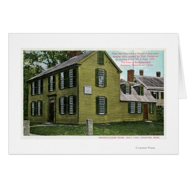 Gammal Hancock Clark House-vy nr 2 Hälsningskort (Framsidan Horizontal)