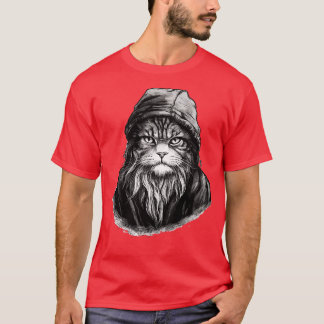 Gammal hemlös katt t shirt