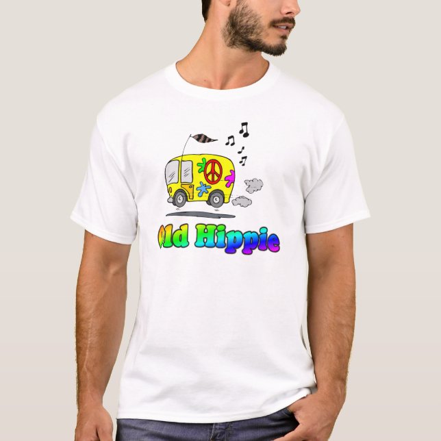 Gammal Hippiebuss T-shirt (Framsida)