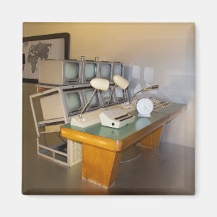 gammal historisk tv-studio magnet