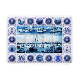 Gammal Holland Delft blåttDelftware stil belägge Magnet